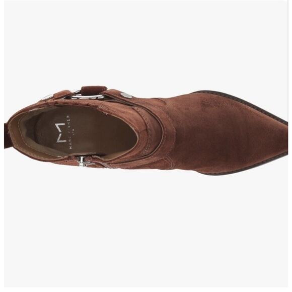 Marc Fisher LTD Women’s Halie Booties 6M Brown MSRP $198 Worn Once EUC - Picture 2 of 14